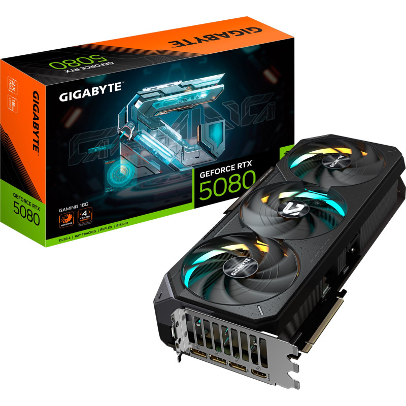 Відеокарта Gigabyte GF RTX 5080 16GB GDDR7 Gaming (GV-N5080GAMING-16GD)