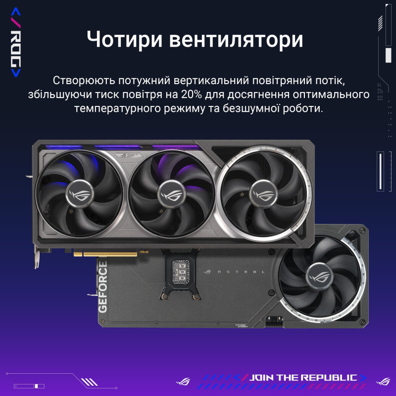 Відеокарта ASUS Nvidia GeForce RTX 5080 ROG Astral OC 16GB GDDR7 (ROG-ASTRAL-RTX5080-O16G-GAMING)