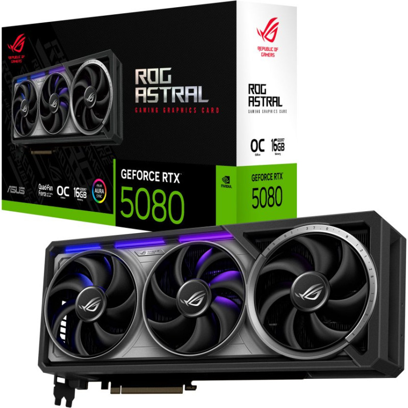 Відеокарта ASUS Nvidia GeForce RTX 5080 ROG Astral OC 16GB GDDR7 (ROG-ASTRAL-RTX5080-O16G-GAMING)