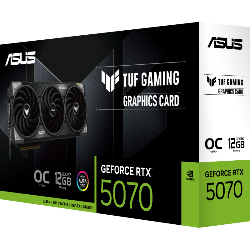 Відеокарта ASUS GeForce RTX5070 12Gb TUF OC GAMING (TUF-RTX5070-O12G-GAMING)