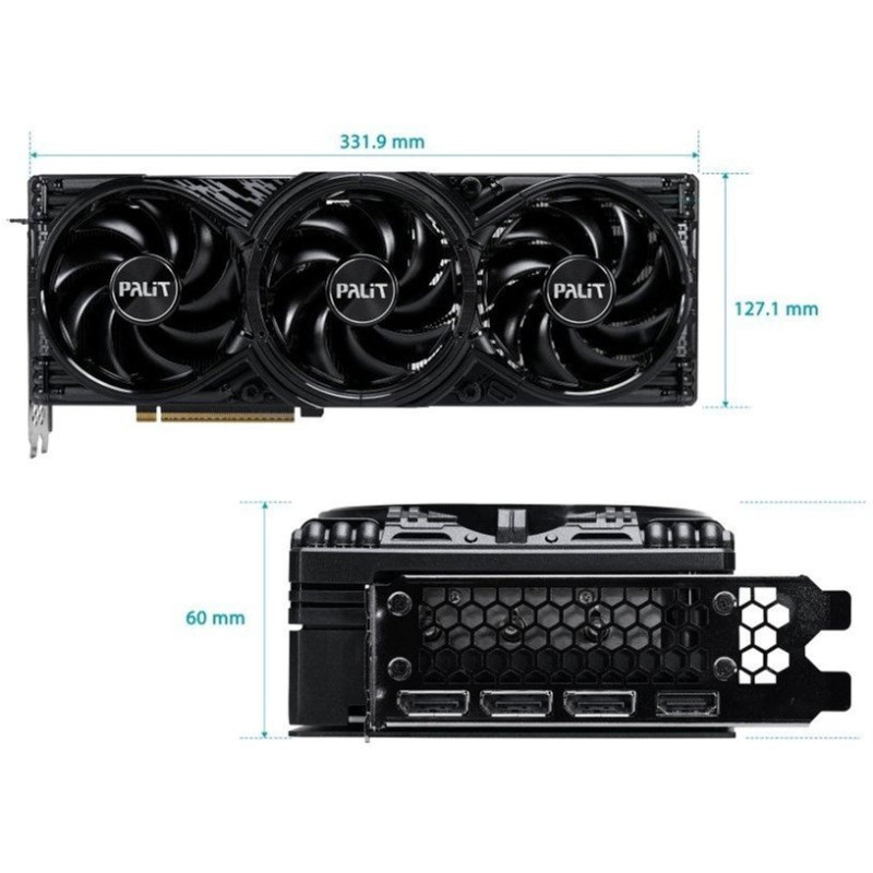 Відеокарта Palit GF RTX 5080 16GB GDDR7 GamingPro OC V1 (NE75080S19T2-GB2031Y)