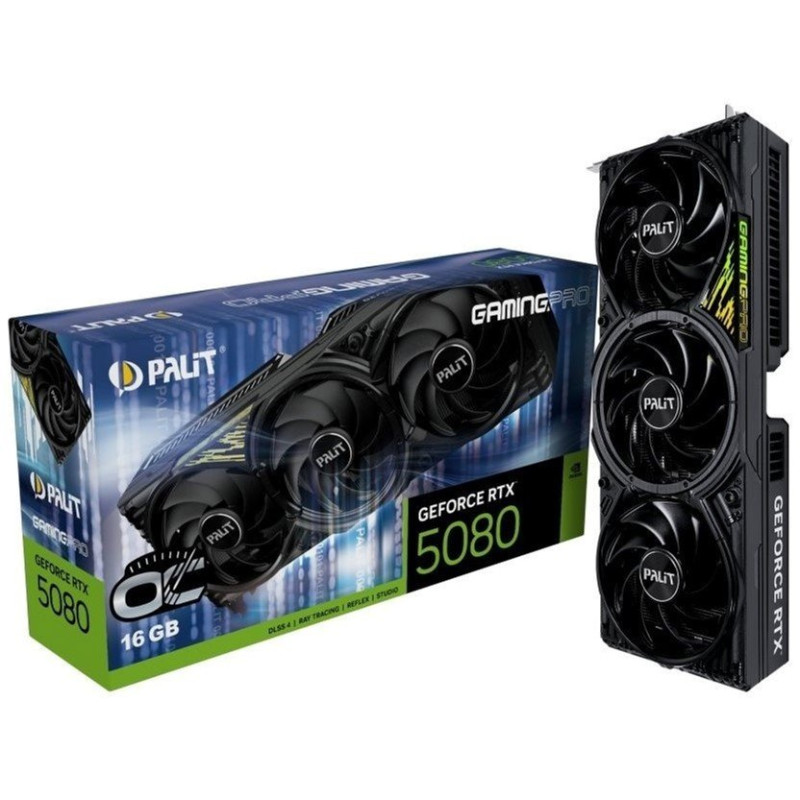 Відеокарта Palit GF RTX 5080 16GB GDDR7 GamingPro OC V1 (NE75080S19T2-GB2031Y)