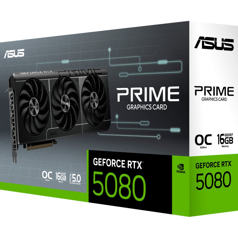 Відеокарта ASUS GeForce RTX5080 16GB PRIME OC (PRIME-RTX5080-O16G)