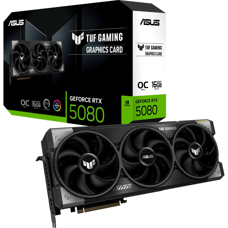 Відеокарта ASUS GeForce RTX5080 16GB TUF OC GAMING (TUF-RTX5080-O16G-GAMING)