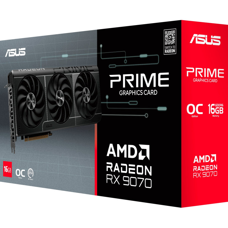 Відеокарта ASUS Radeon RX 9070 16Gb PRIME OC (PRIME-RX9070-O16G)