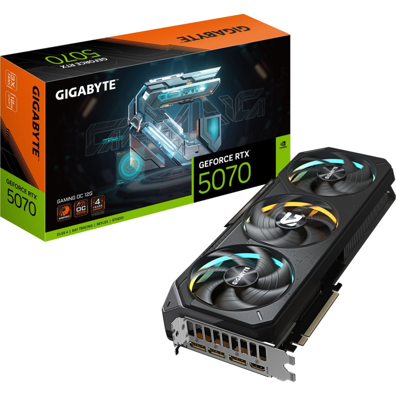 Відеокарта GIGABYTE GeForce RTX5070 12Gb GAMING OC (GV-N5070GAMING OC-12GD)