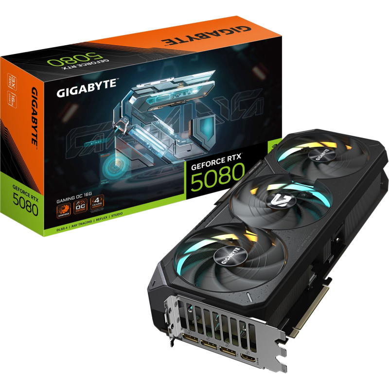 Відеокарта GIGABYTE Nvidia GeForce RTX 5080 GAMING OC 16G (GV-N5080GAMING OC-16GD)