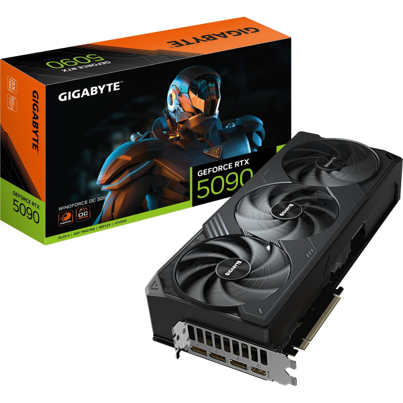 Відеокарта GIGABYTE Nvidia GeForce RTX 5090 WINDFORCE OC 32G (GV-N5090WF3OC-32GD)