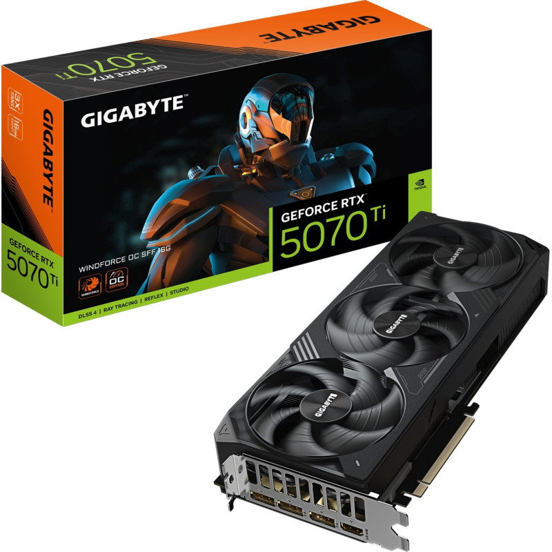 Відеокарта GIGABYTE Nvidia GeForce RTX 5070 Ti WINDFORCE OC SFF 16G (GV-N507TWF3OC-16GD)