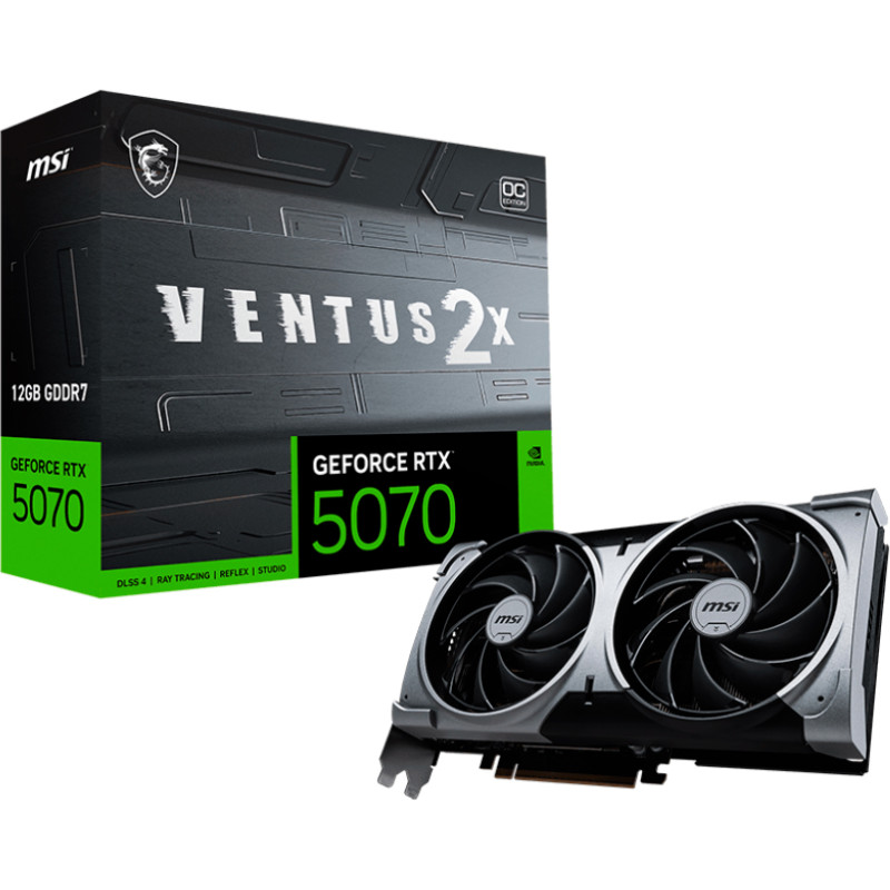 Відеокарта MSI GeForce RTX5070 12Gb VENTUS 2X OC (RTX 5070 12G VENTUS 2X OC)