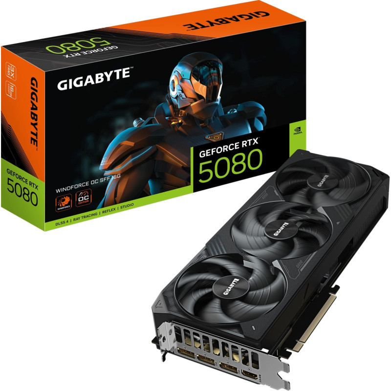 Відеокарта GIGABYTE Nvidia GeForce RTX 5080 WINDFORCE OC SFF 16G (GV-N5080WF3OC-16GD)