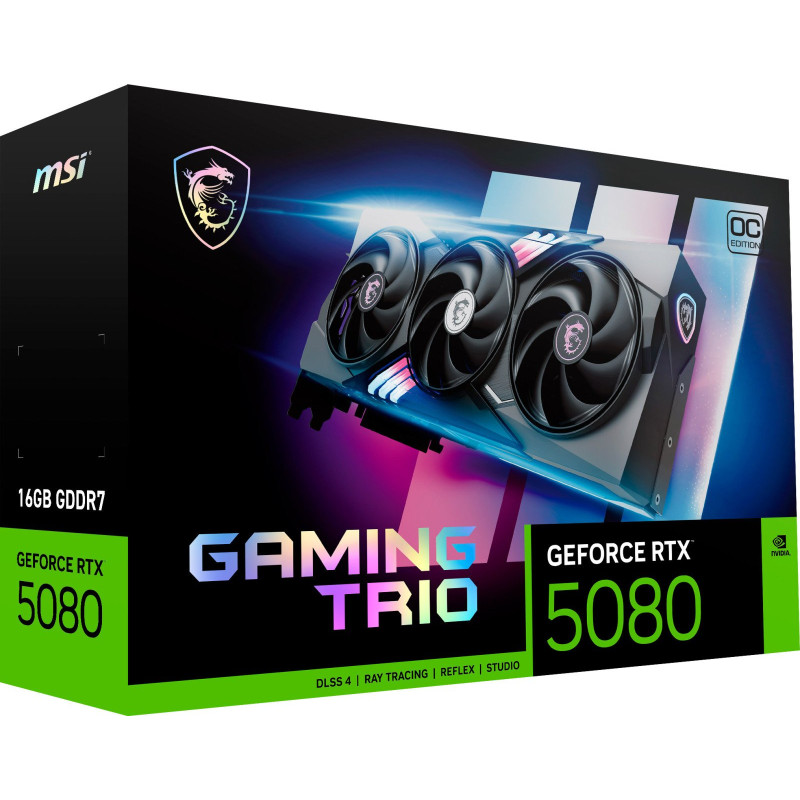 Відеокарта MSI GeForce RTX5080 16GB GAMING TRIO OC (RTX 5080 16G GAMING TRIO OC)
