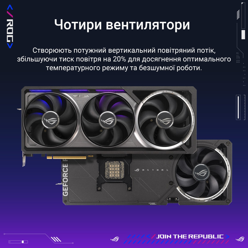 Відеокарта ASUS Nvidia GeForce RTX 5090 ROG Astral OC 32GB GDDR7 (ROG-ASTRAL-RTX5090-O32G-GAMING)