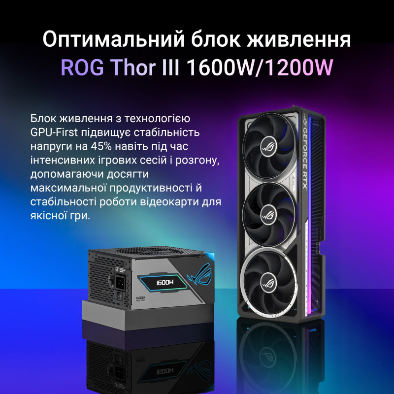 Відеокарта ASUS Nvidia GeForce RTX 5090 ROG Astral OC 32GB GDDR7 (ROG-ASTRAL-RTX5090-O32G-GAMING)