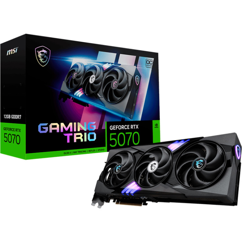 Відеокарта MSI GeForce RTX5070 12Gb GAMING TRIO OC (RTX 5070 12G GAMING TRIO OC)