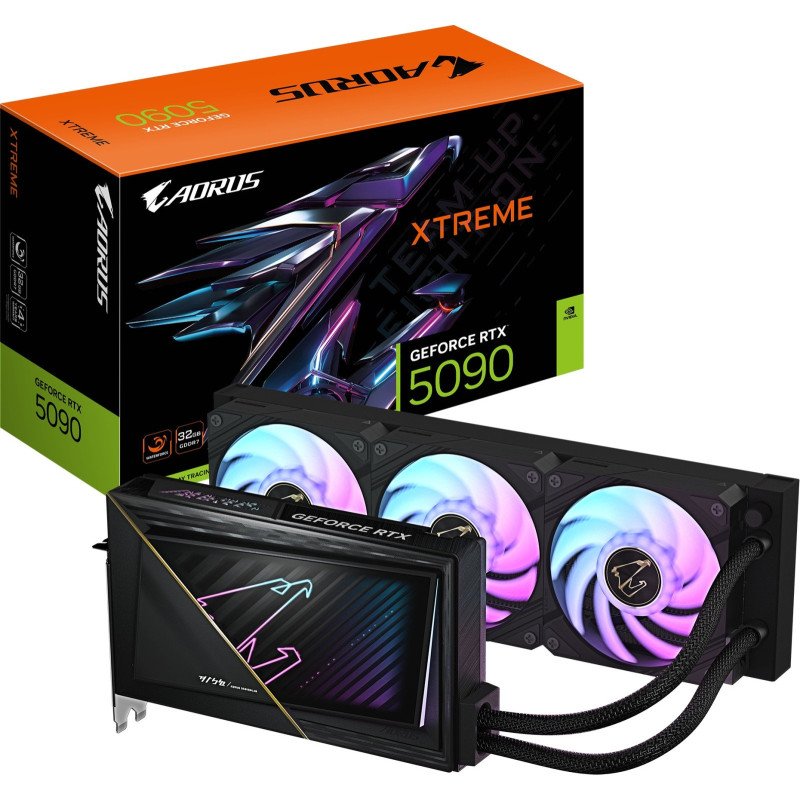 Відеокарта GIGABYTE Nvidia GeForce RTX 5090 AORUS XTREME WATERFORCE 32G (GV-N5090AORUSX W-32GD)