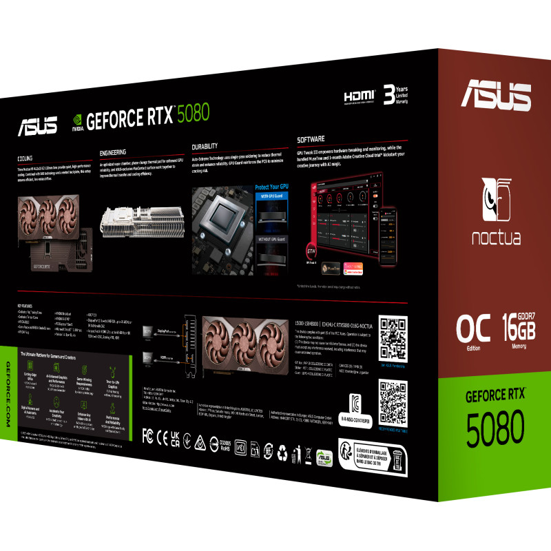 Відеокарта ASUS NVIDIA RTX5080-O16G-NOCTUA (RTX5080-O16G-NOCTUA)