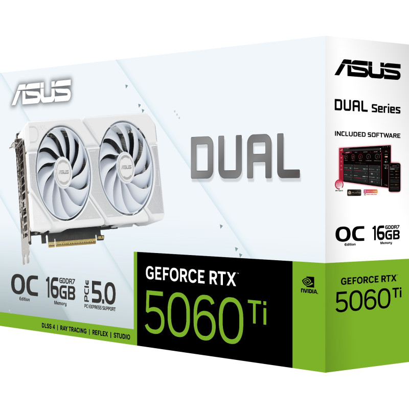 Відеокарта ASUS NVIDIA DUAL-RTX5060TI-O16G-WHITE