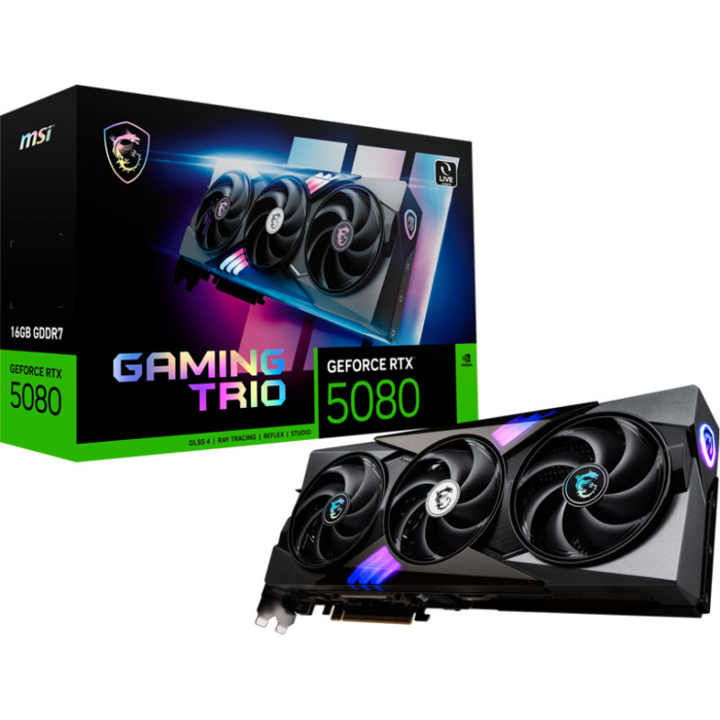 Відеокарта MSI NVIDIA GeForce RTX 5080 16G GAMING TRIO