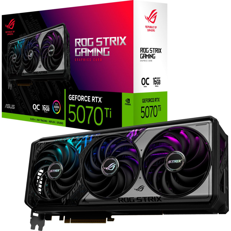 Відеокарта ASUS GeForce RTX5070 Ti 16GB ROG STRIX OC GAMING (ROG-STRIX-RTX5070TI-O16G-GAMING)