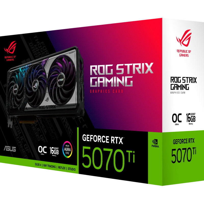 Відеокарта ASUS GeForce RTX5070 Ti 16GB ROG STRIX OC GAMING (ROG-STRIX-RTX5070TI-O16G-GAMING)