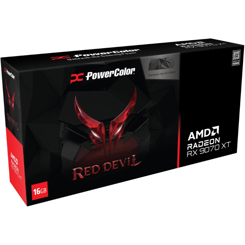 Відеокарта PowerColor RX 9070 XT 16GB GDDR6 Red Devil Backplate Special Edition (RX9070XT 16G-E/OC/BP)