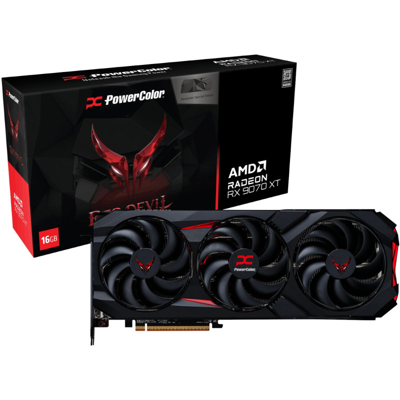 Відеокарта PowerColor RX 9070 XT 16GB GDDR6 Red Devil Backplate Special Edition (RX9070XT 16G-E/OC/BP)