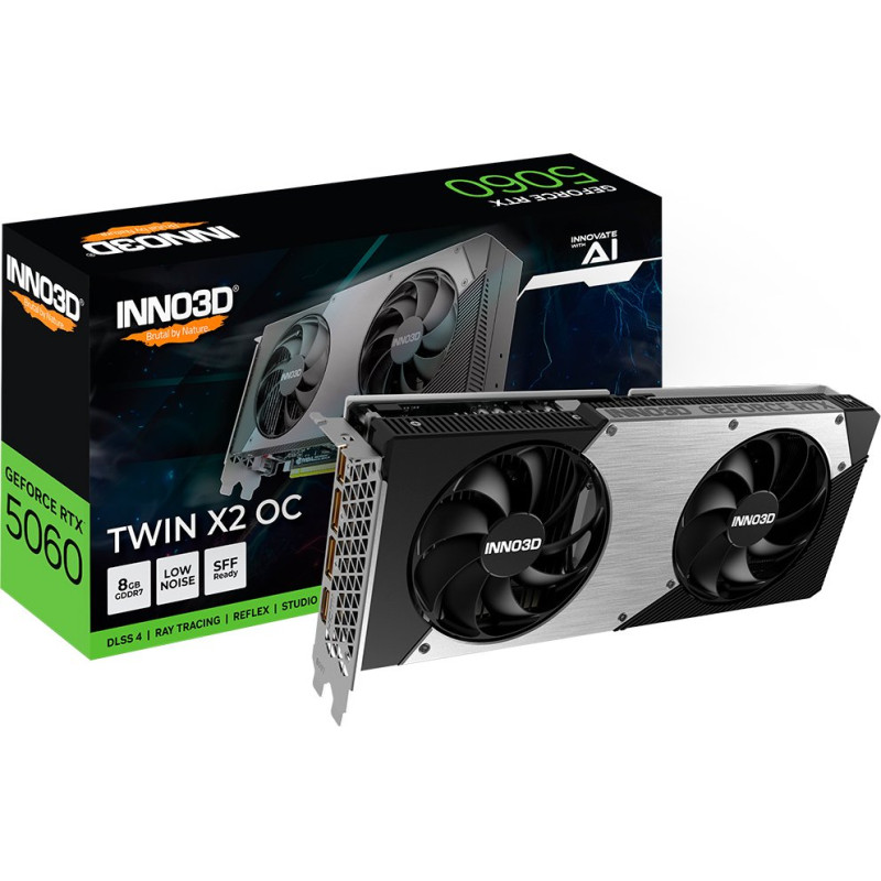 Відеокарта Inno3D GeForce RTX5060 TWIN X2 OC 8GB (N50602-08D7X-195070N)