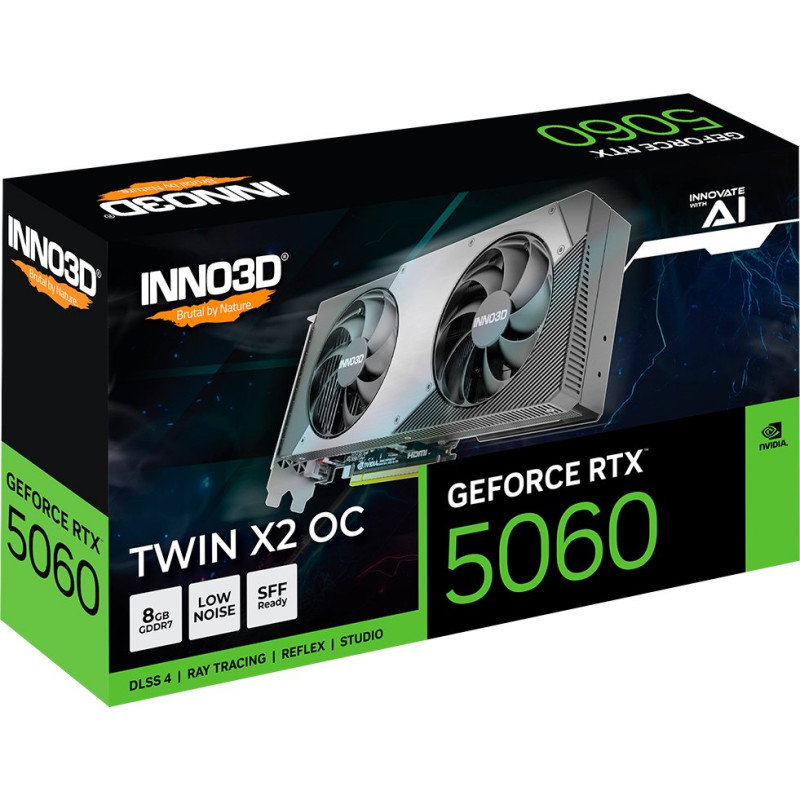 Відеокарта Inno3D GeForce RTX5060 TWIN X2 OC 8GB (N50602-08D7X-195070N)