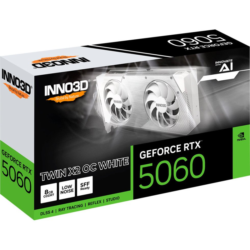 Відеокарта Inno3D GeForce RTX5060 TWIN X2 OC WHITE 8GB (N50602-08D7X-195070W)