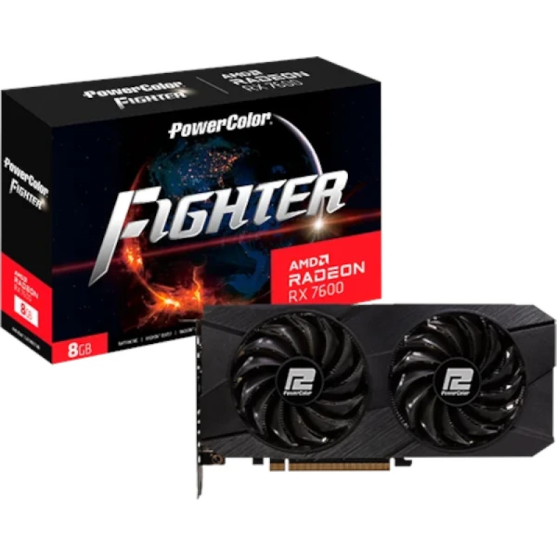 Відеокарта PowerColor AMD Radeon RX 7600 8GB GDDR6 Fighter V2 (RX 7600 8G-F/V2)