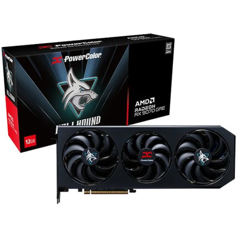 Відеокарта PowerColor AMD Radeon RX 9070 GRE 12GB GDDR6 Hellhound (RX9070GRE 12G-L/OC)