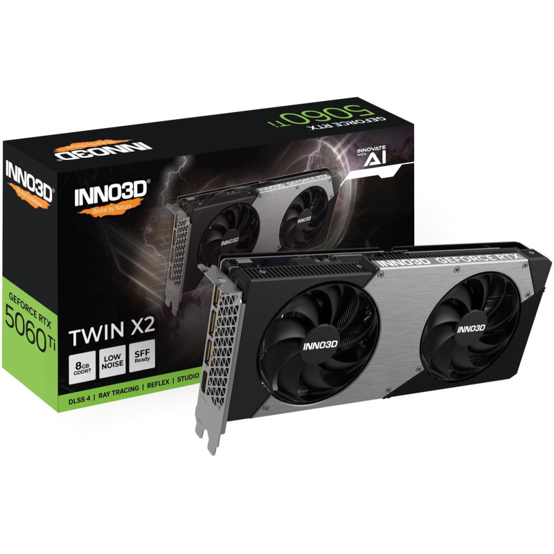 Відеокарта Inno3D GeForce RTX5060 Ti TWIN X2 8GB GDDR7 (N506T2-08D7-193075N)