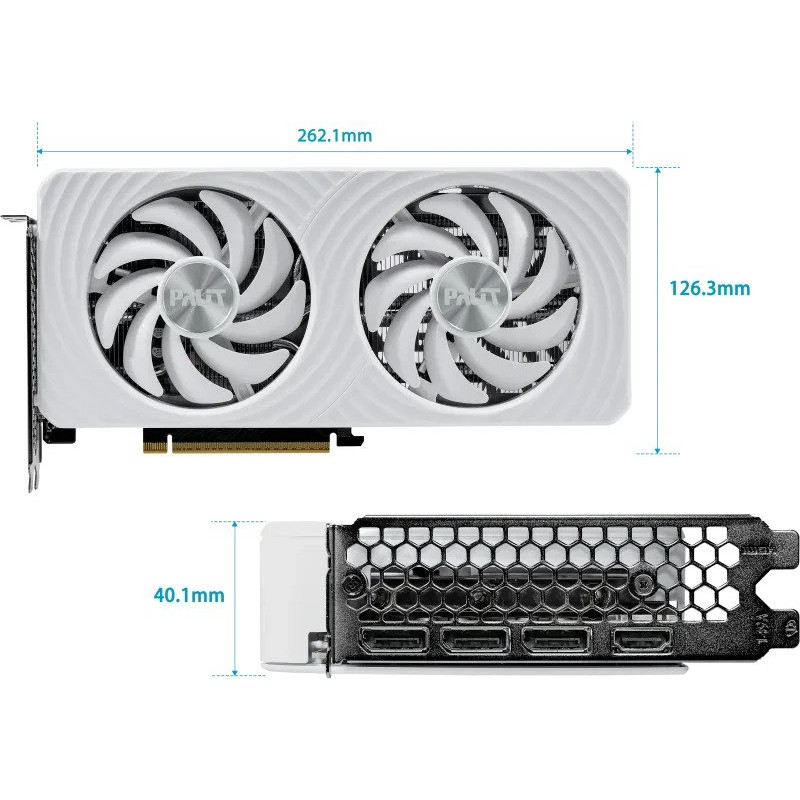 Відеокарта Palit NVIDIA RTX5060Ti WHITE OC 16GB