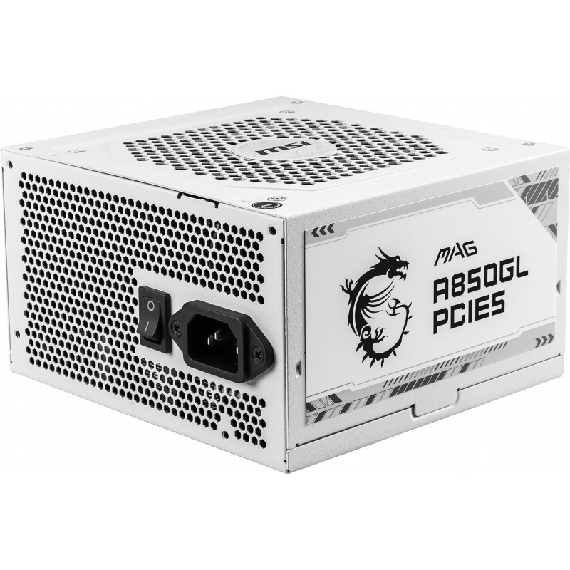 Блок живлення MSI ATX 850W MAG A850GL PCIE5 WHITE 