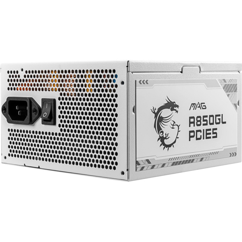 Блок живлення MSI ATX 850W MAG A850GL PCIE5 WHITE 