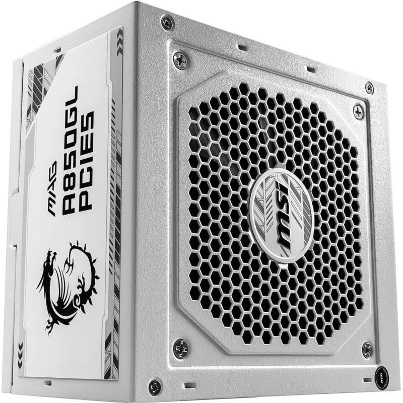 Блок живлення MSI ATX 850W MAG A850GL PCIE5 WHITE 