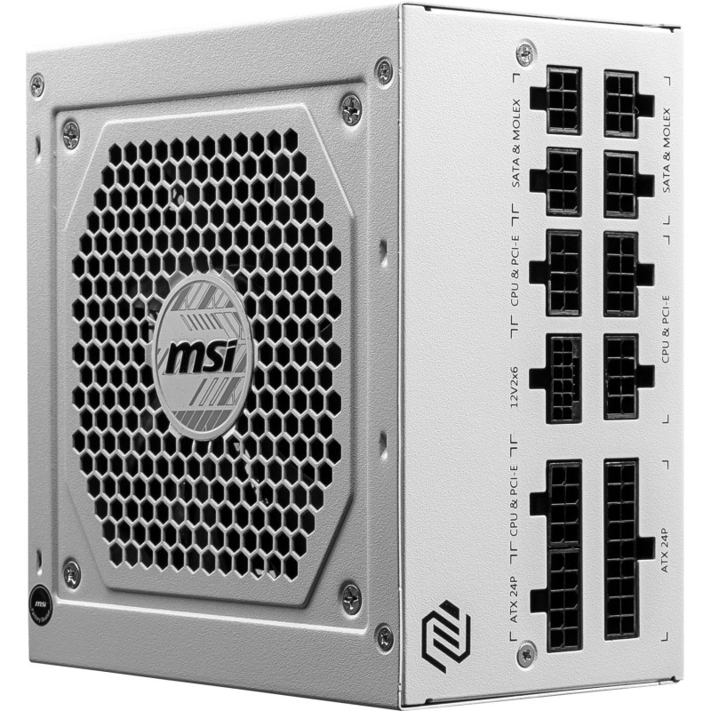 Блок живлення MSI ATX 850W MAG A850GL PCIE5 WHITE 