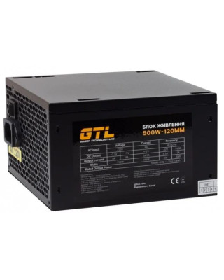 Блок живлення GTL 500 Вт Gaming Star Black 80 Plus (GTLGS500BK)