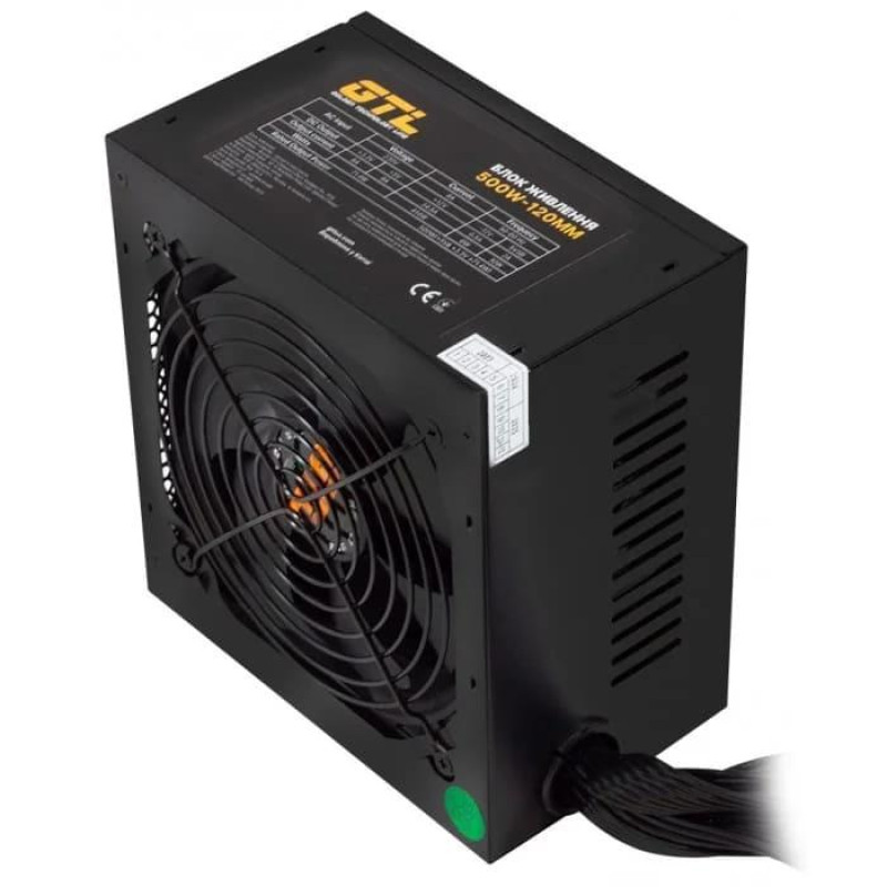 Блок живлення GTL 500 Вт Gaming Star Black 80 Plus (GTLGS500BK)