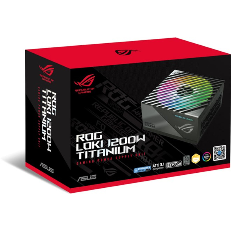 Блок живлення Asus ROG-LOKI-1200T-SFX-L-GAMING PCIE5 1200W Titanium (90YE00N0-B0NA00)