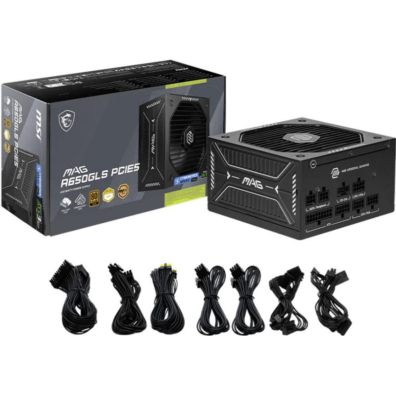 Блок живлення MSI ATX 650W MAG A650GLS PCIE5