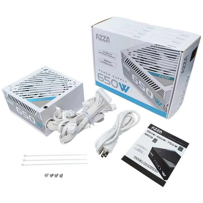 Блок живлення AZZA ATX 650W PSAZ-650B-WHITE
