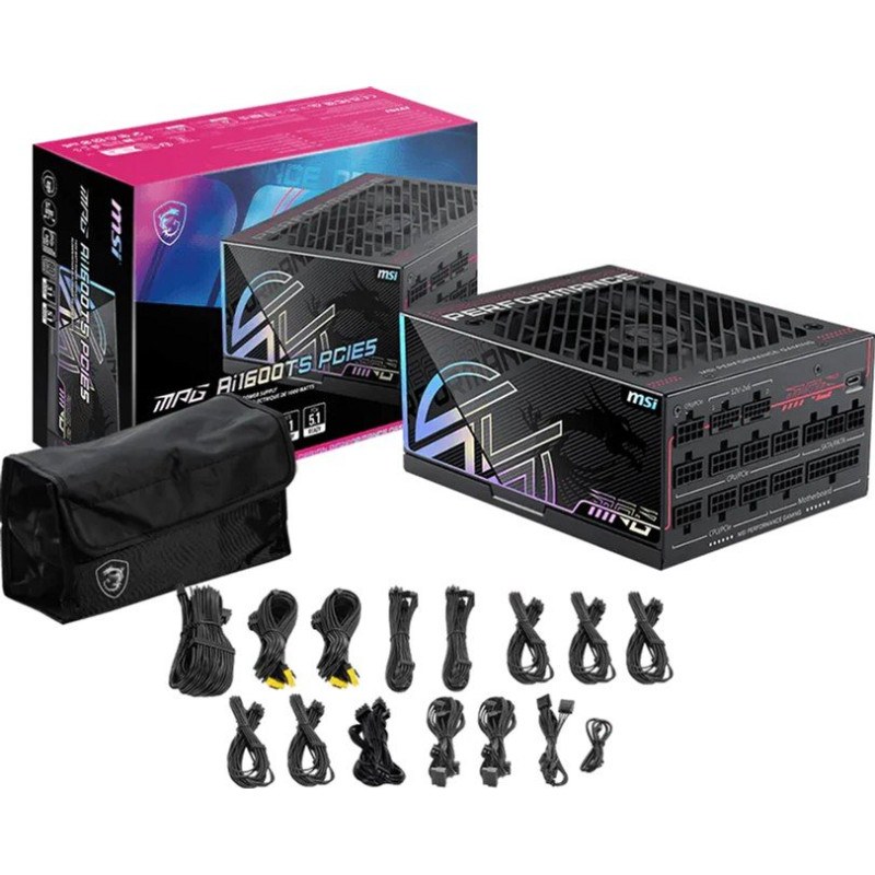 Блок живлення MSI MPG AI1600TS PCIE5 