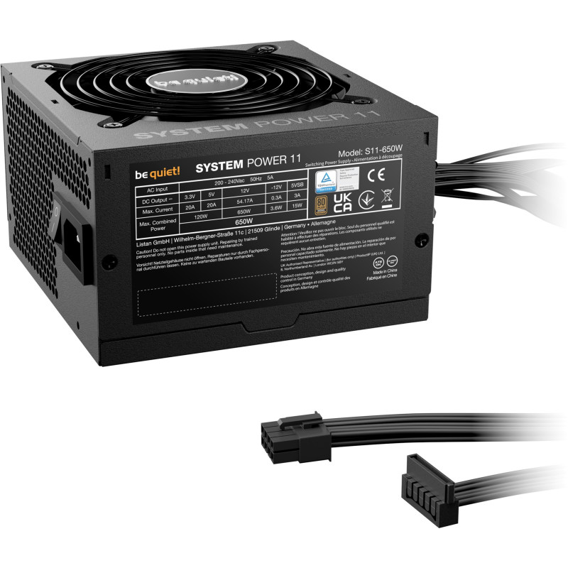 Блок живлення Be quiet! System Power 11 U 650W ATX 3.1 (BP011EU) 80 PLUS Bronze