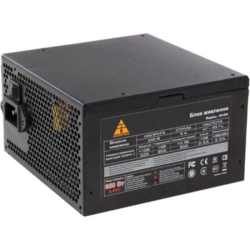 Блок живлення  GF SS650 (650W) A-PFC ATX