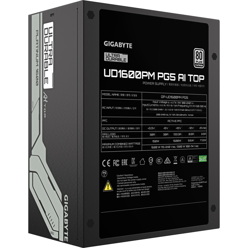 Блок живлення Gigabyte UD1600PM PG5 1600W (GP-UD1600PM PG5)