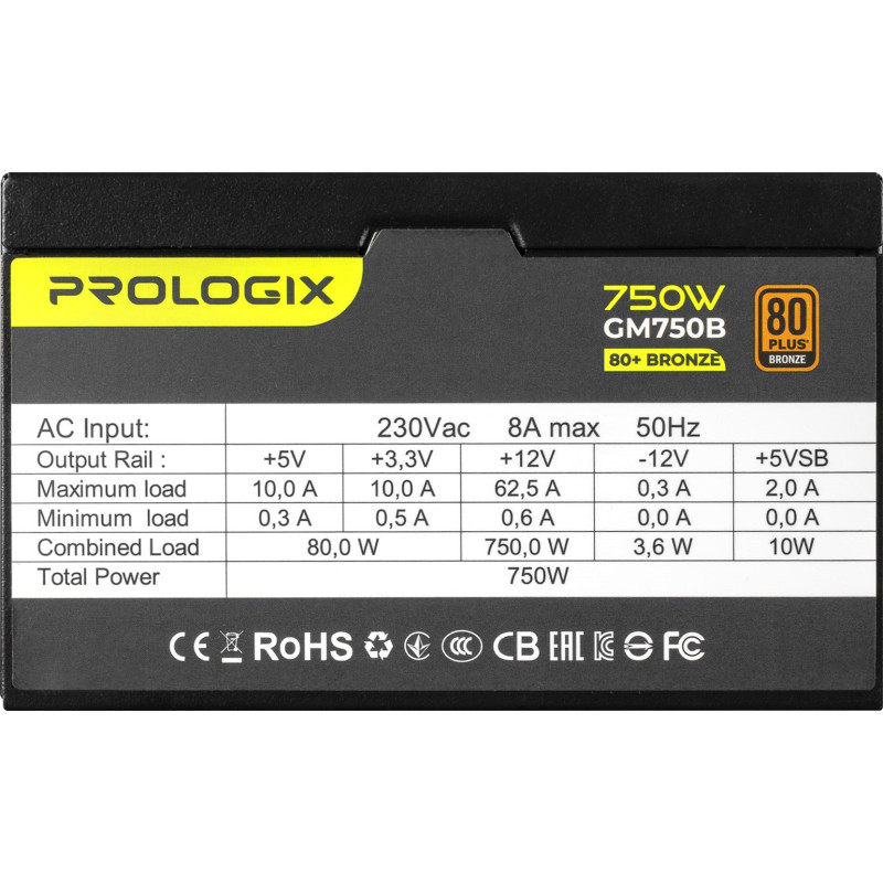 Блок живлення Prologix GM750B 750W 80+ Bronze