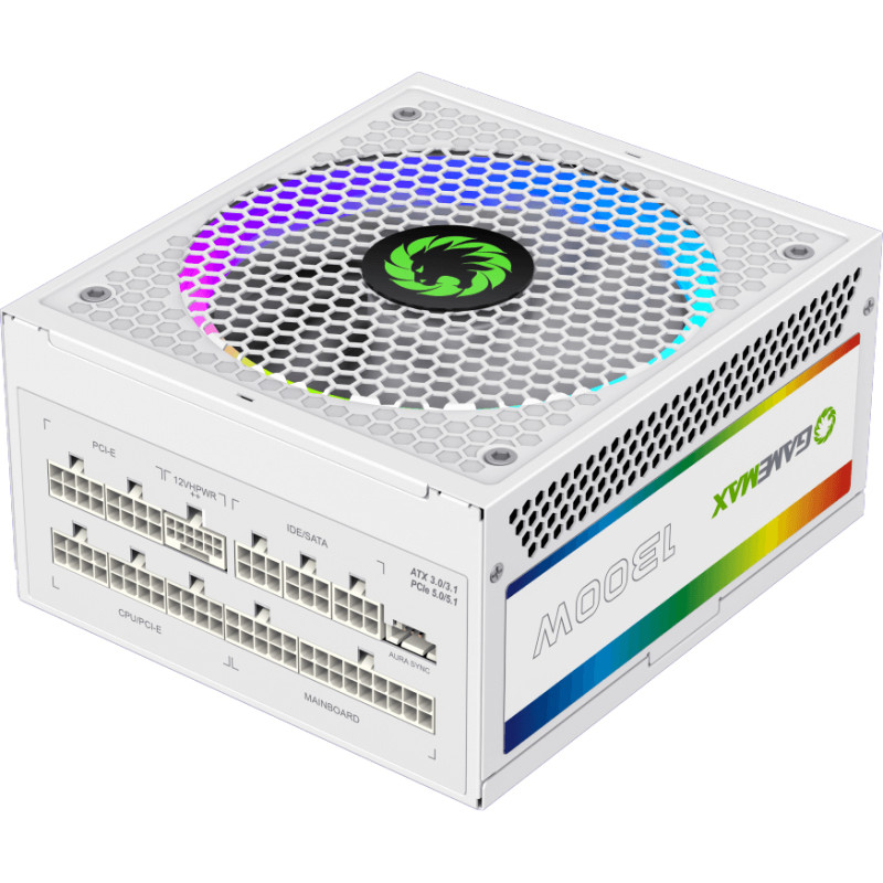 Блок живлення Gamemax 1300W RGB1300 WH (RGB-1300 WH (ATX3.0/3.1 PCIe5)) 