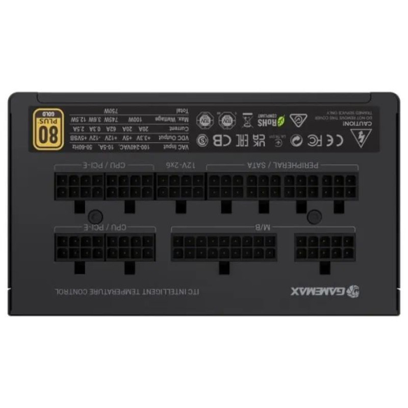 Блок живлення Gamemax 750W GX-750 PRO BK (ATX3.1PCIe5.1)
